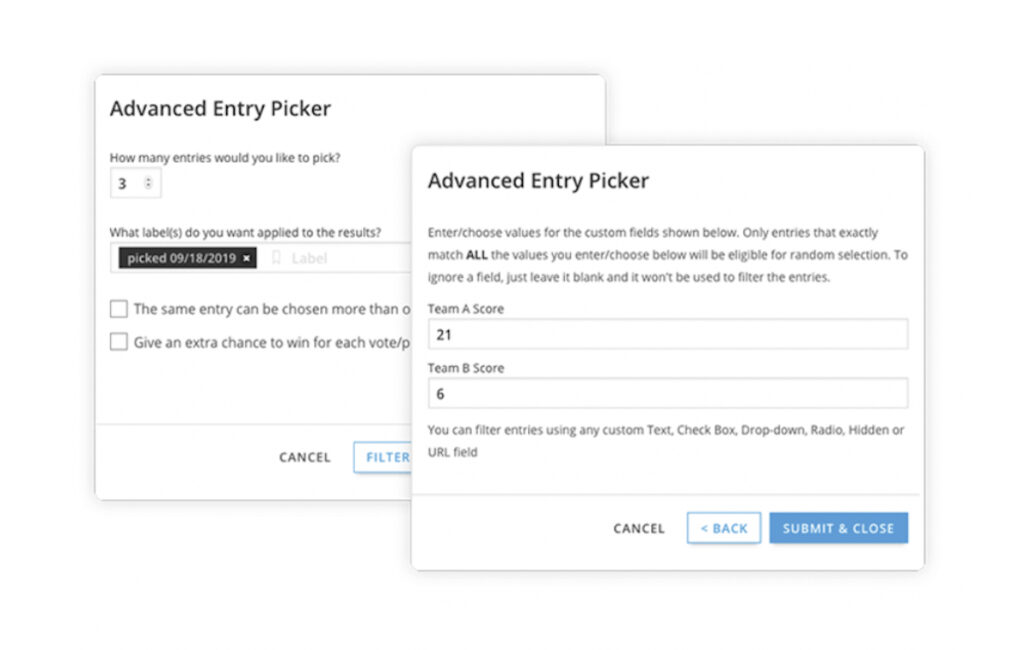Advanced Entry Picker