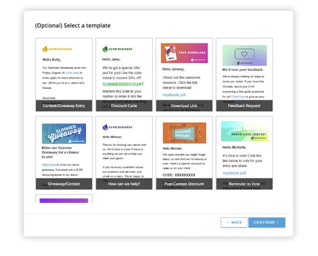 Email templates
