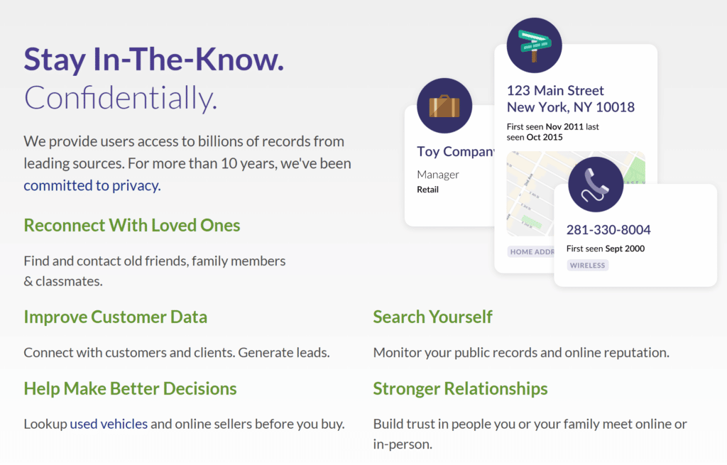 beenverified use cases screenshot