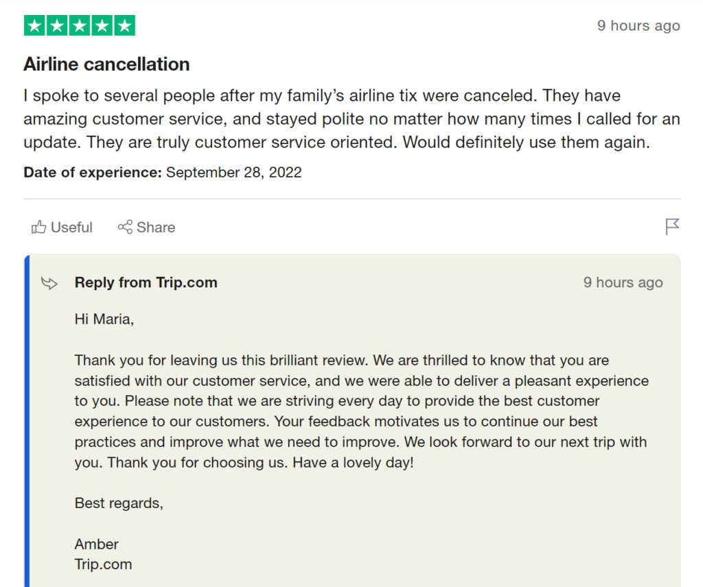 is trip.com legit - positive review