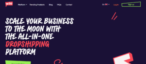 Screenshot of the Wiio website homepage.